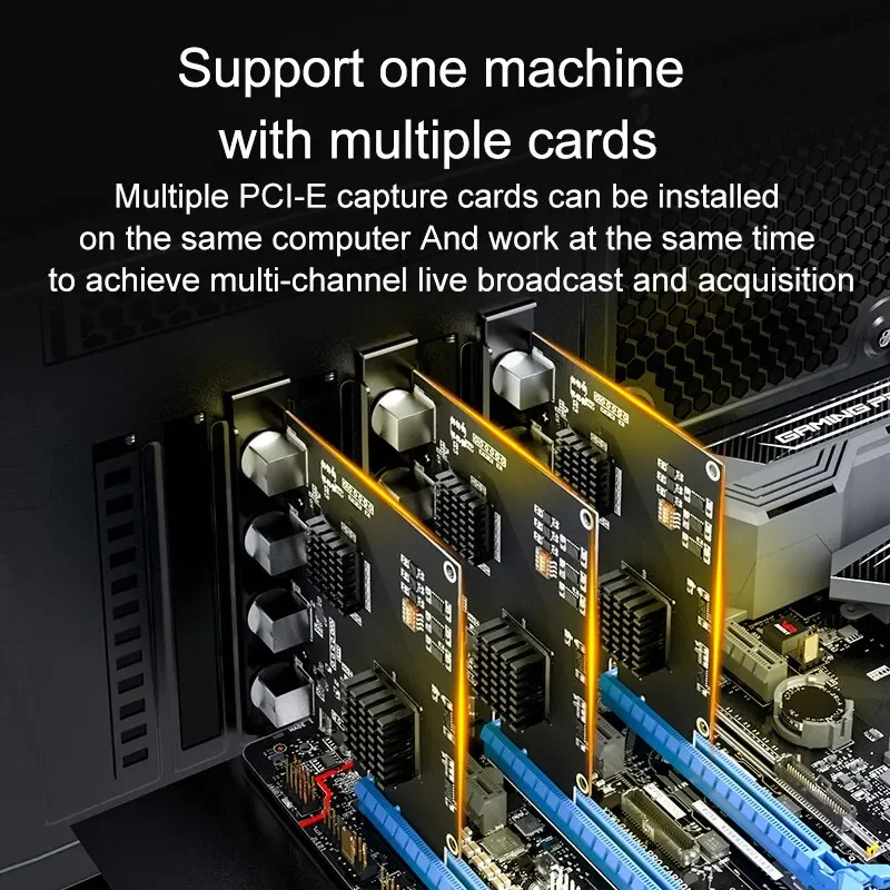 Scheda di acquisizione PCIE Acasis 4/2/1 canali Scheda video compatibile SDI/HDMI Scheda di acquisizione 1080P/4K 60Hz per PCIE-X4/X8/X16 per computer