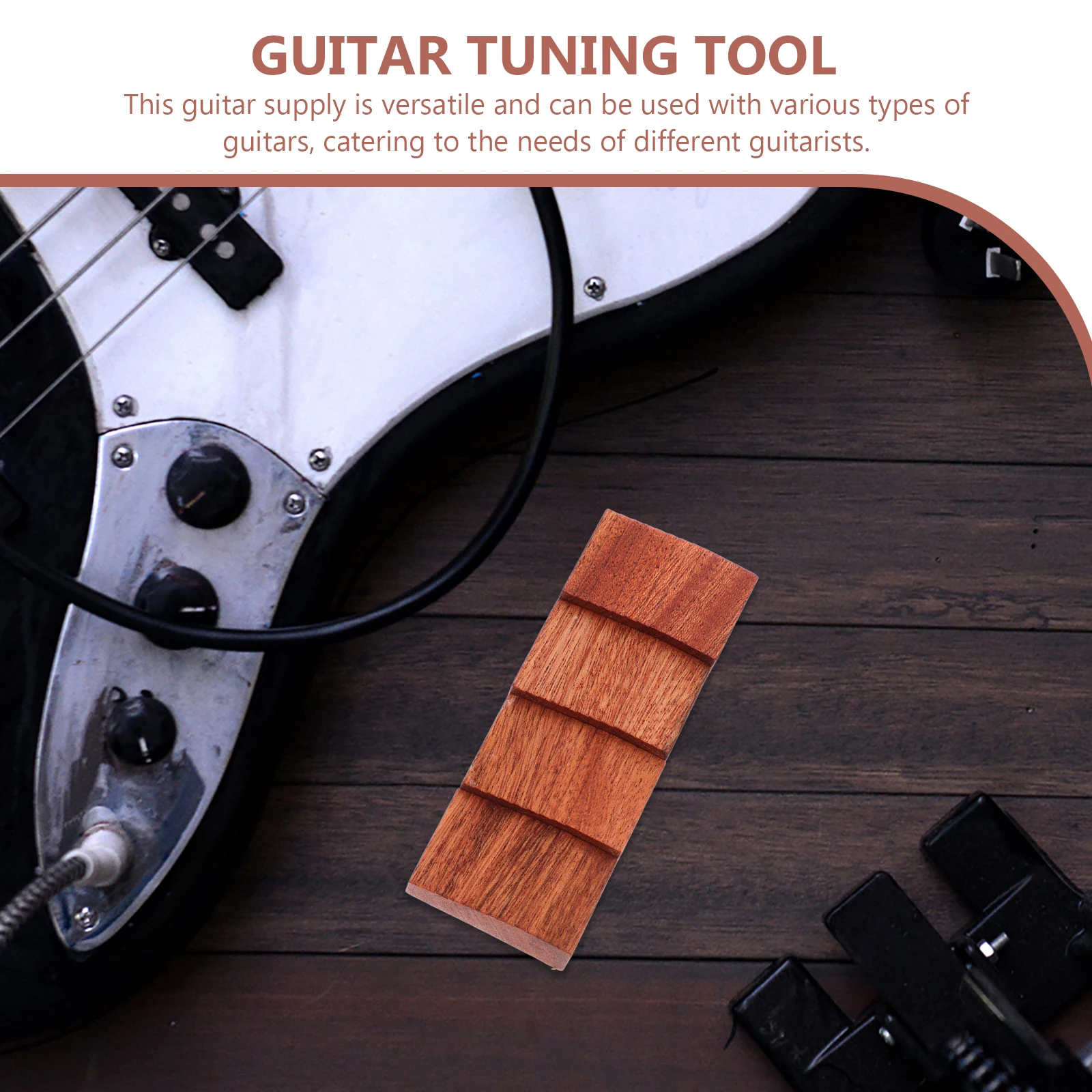 

4 Pcs Electric Guitar Bridge Replacement Floating Tremolo Setup Block Wood Part Wedge Retainer Tuning Supply Durable Vibrato