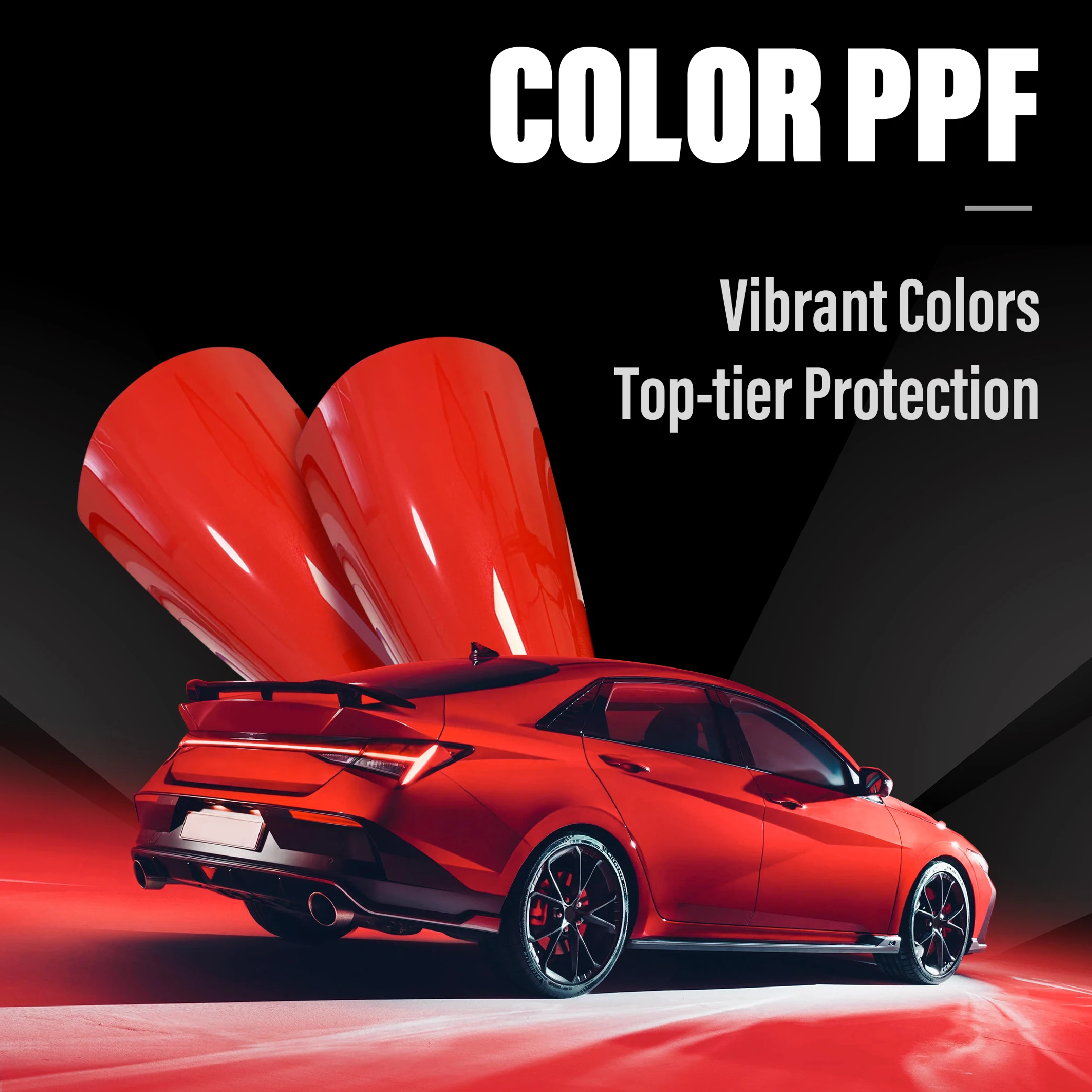 

Color TPU Paint Protection Film Color PPF High Gloss Dry Apply Car Wrap Self Healing Wrap Guard-Glossy Black