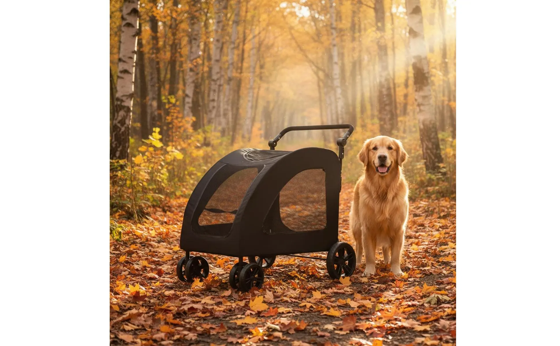 Large Dog Stroller Breathable Mesh Foldable Dog Stroller Supportive Ride Removable Liner for Outdoor Walks, Travel Large Dog Stroller Breathable Mesh Foldable Dog Stroller Supportive Ride Removable Liner for Outdoor Walks, Travel