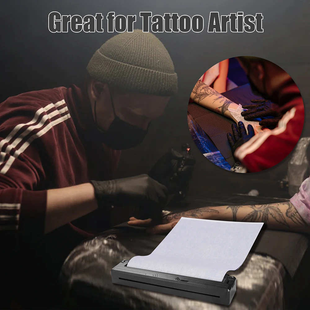 آلة نقل الوشم طابعة حرارية استنسل محمولة ناسخة طابعة رسم أدوات حرارية لنقل صور الوشم