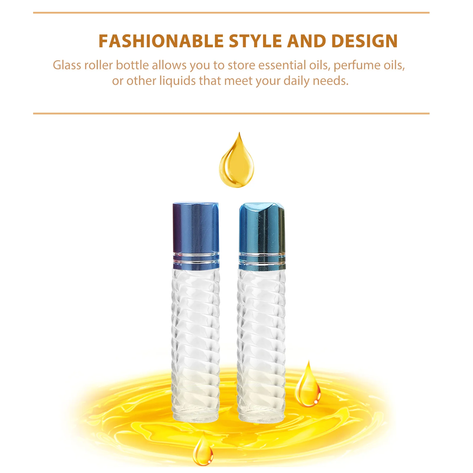 

12Pcs Glass Refillable Roller Ball Bottles Leakproof Essential Oil Storage Mini Roll on Bottles Perfume Oils Travel Portable Kit
