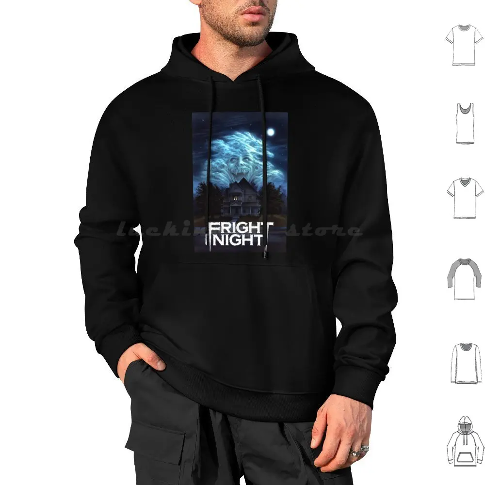 Fright Night Hoodies Long Sleeve Movie Fright Night Roddy Film 80s Original Classic Retro Vintage Live Terror Horror B