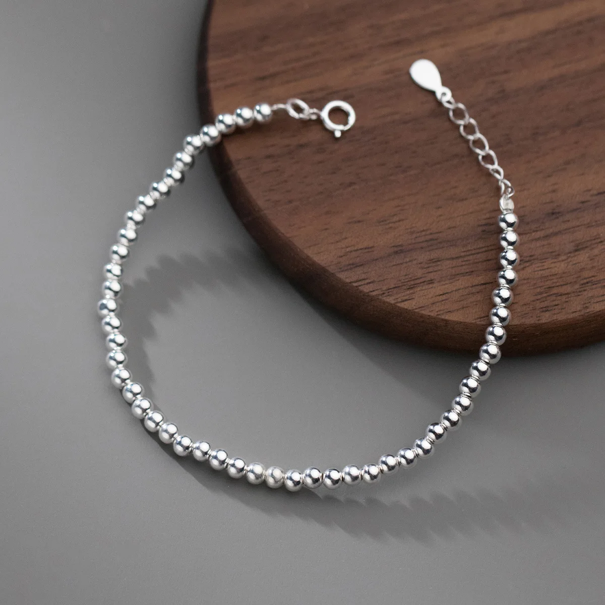 18cm Female Silver 925 Bracelet Beans Bracelet For Women Gift For Girls Bracelet 925 Silver Bean Bracelet Beautiful Daily