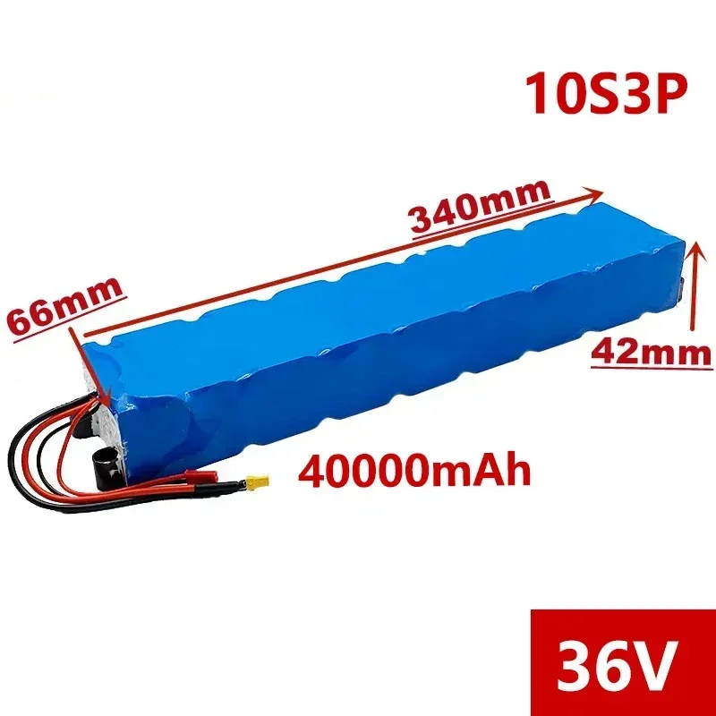 Lithium Ion Battery pack, 36V 40ah, 10s3p, XT30+JST  Connector,built - in BMS,suitable for electric bicycle,scooter,Xiaomei car