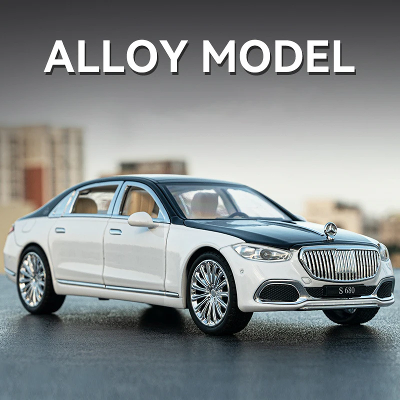 

1:22 Benz Maybach S680 Alloy Model Car Toy Diecasts Casting Sound and Light Car Toys Vehicle