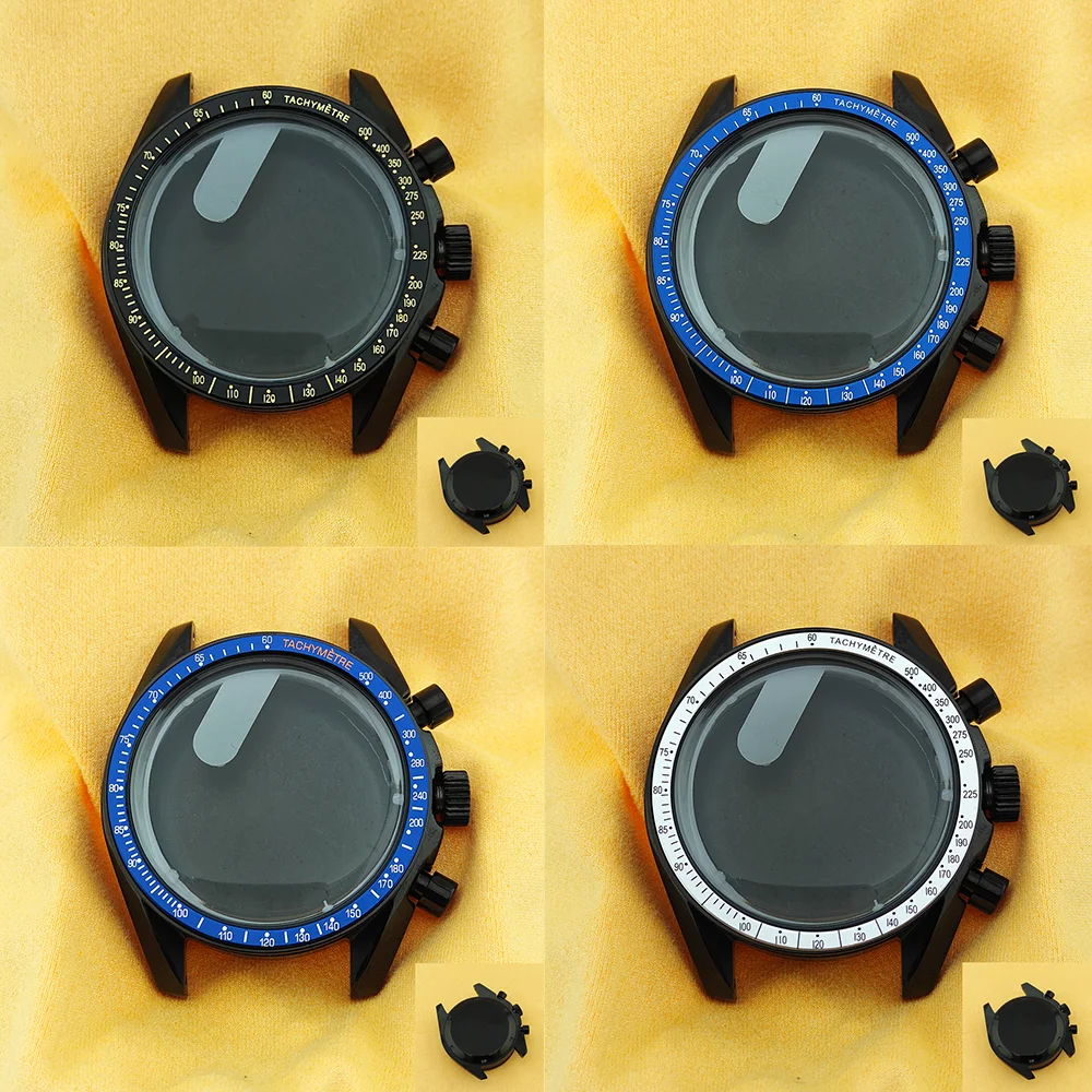 VK63 Gehäuse 39,7 mm passend für Speed Master VK63 Gehäuse Moon Watch Gehäuse Metallgehäuse Rückseite mit Mondmuster VK63 Chronograph Gehäuse VK64 Gehäuse – Detail 9