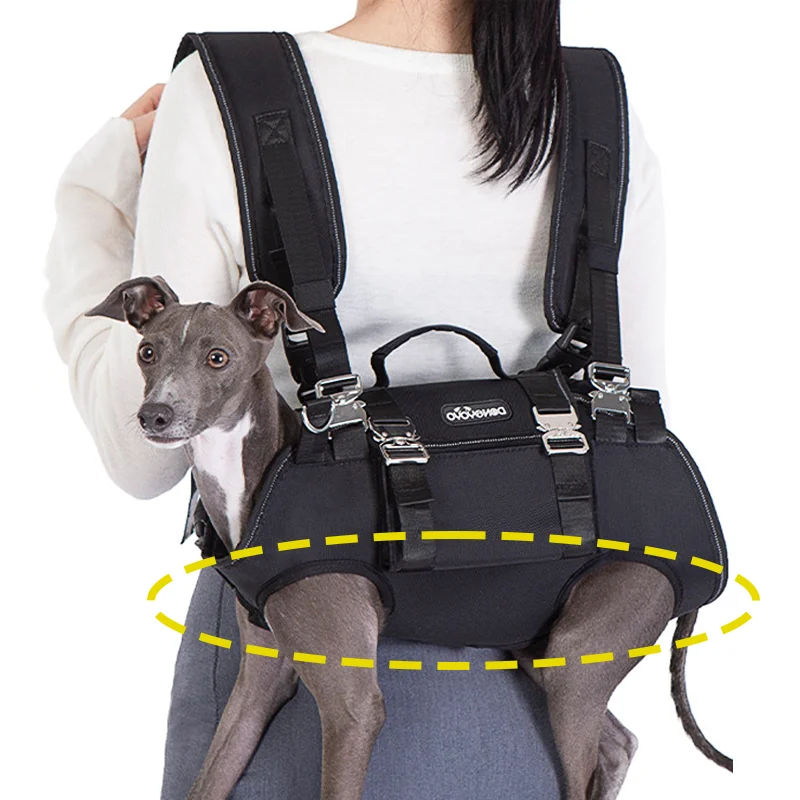 

Cycling Dog Backpack Travel Hiking Outdoor Dog Carrier Dog Carrying Bags Protecting Dog's Spine Breathable Portable Removable