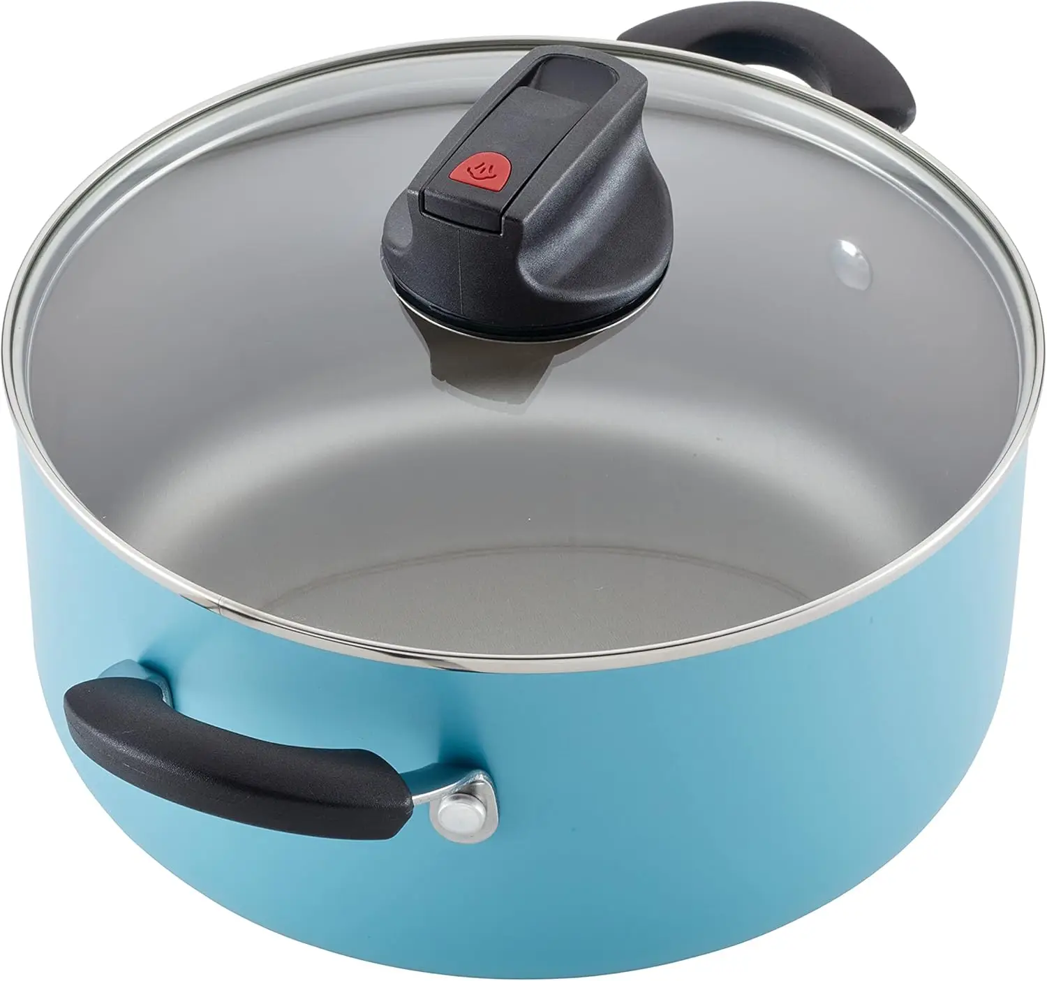 Control Nonstick Stock Pot/Stockpot with Lid, 6 Quart, Black