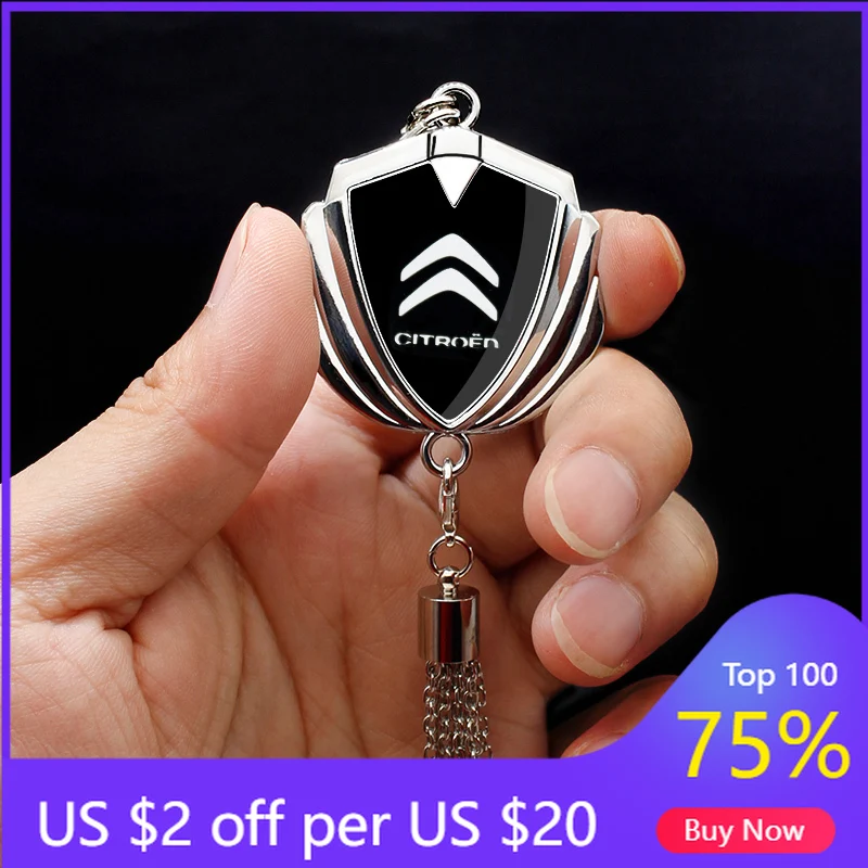 

2026 Hot Car Sticker 3D Metal Citroen C4 C3 C5 C1 C2 C8 Berlingo Picasso C-Elysee Saxo For Car Pendant Auto Rearview Mirror Pend