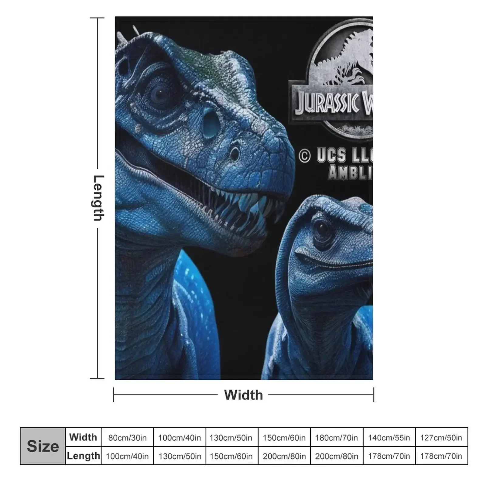 Jurassic World Blue Raptor Family Throw Blanket Luxury St Decorative Beds Blankets