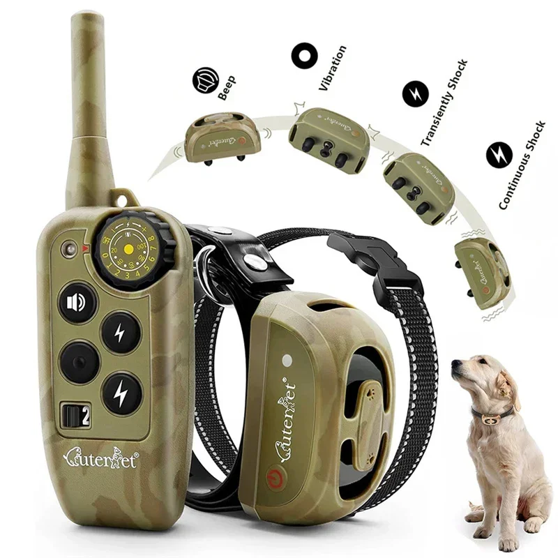 

Dog Training Collar Bark Stopper Electronic Remote Control 2000ft Waterproof Rechargeable Dog Repeller Control Training Collar