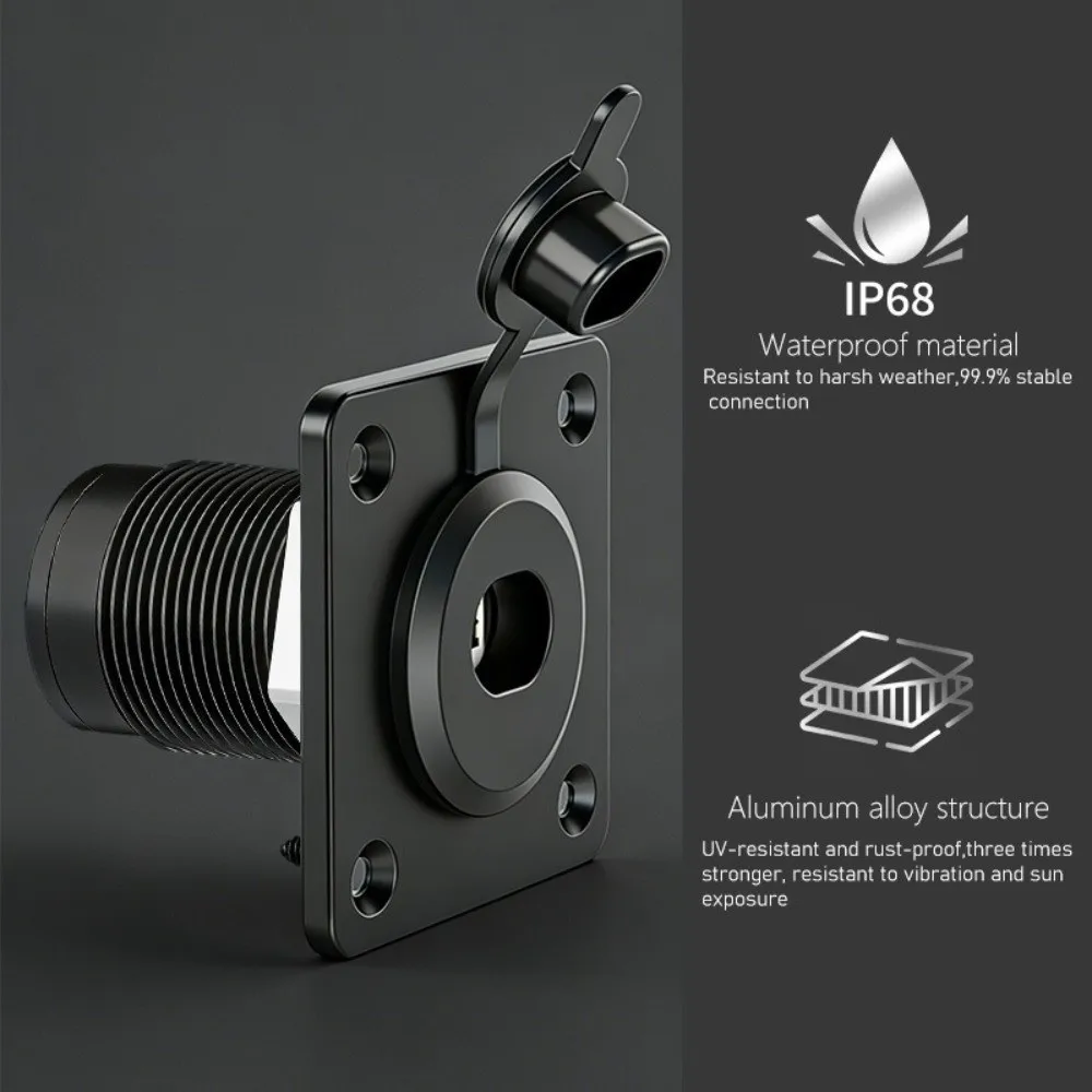 c5521 2-in-1 Universal Port Adapter CAT6 Ethernet IP68 Waterproof Pass Through Wall Stable Connection for Mini/Gen3