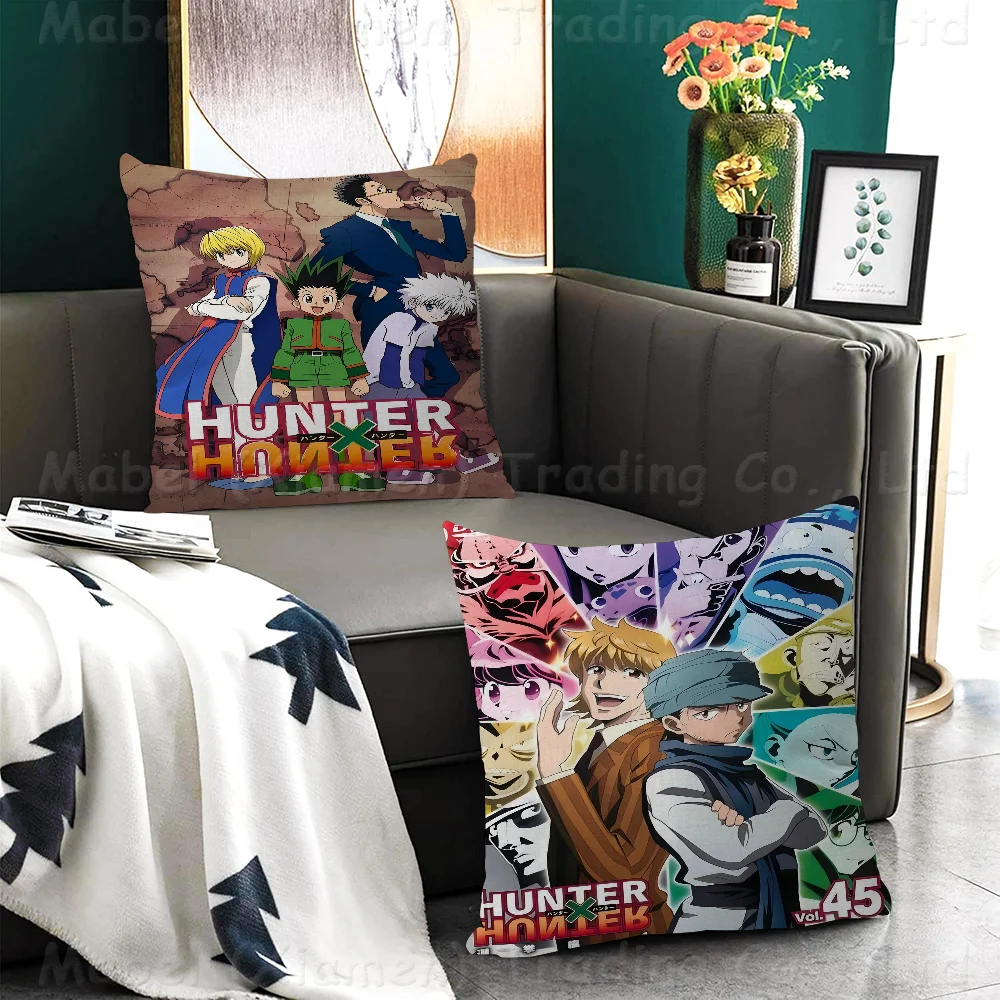 Anime Hunter X Hunte Cushion Cover Inches Farmhouse Decor Home Throw Pillow Covers For Couch Decorations