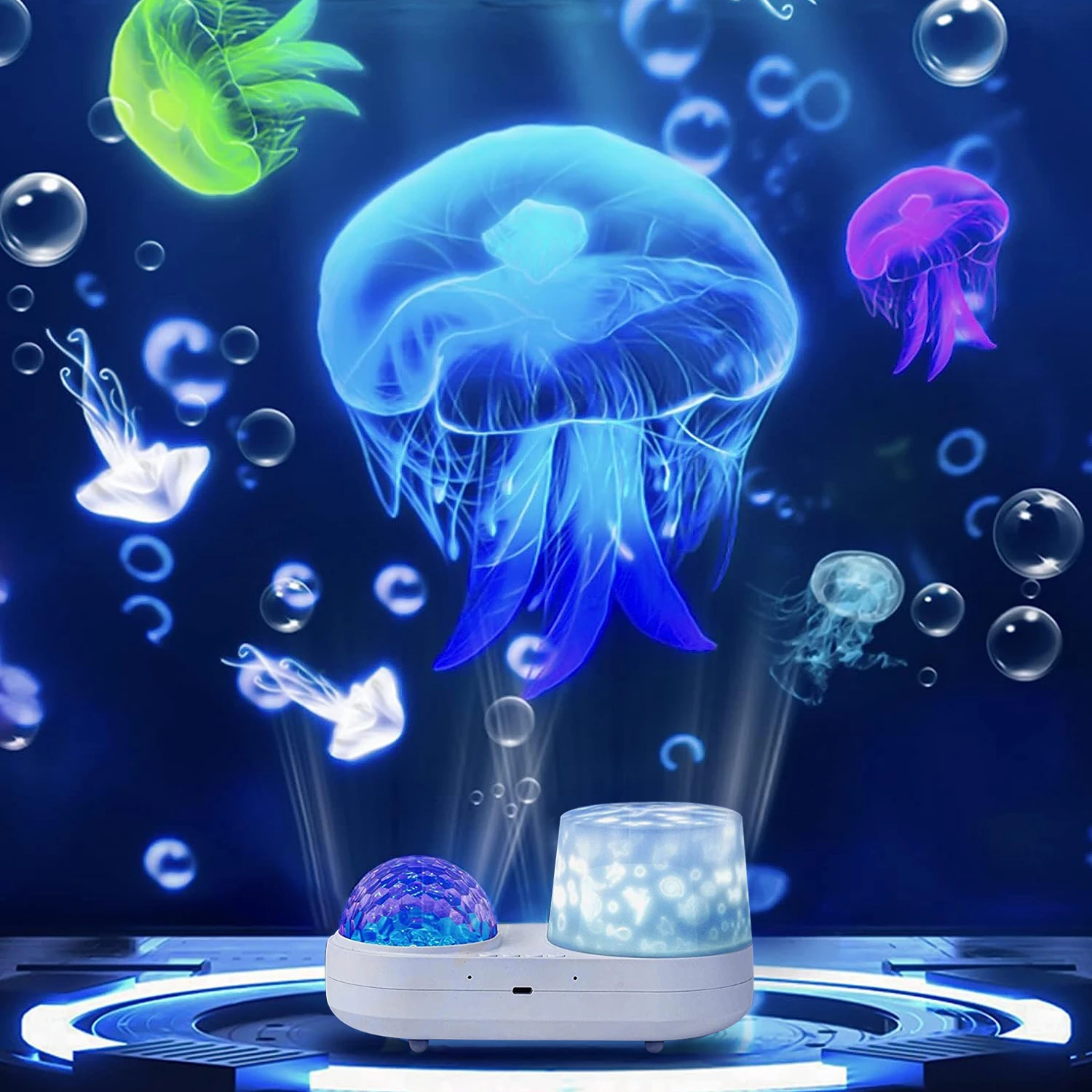 360 Degree Rotation Starry Ocean Projector Night Light - Baby Nursery Decoration & Gift Idea