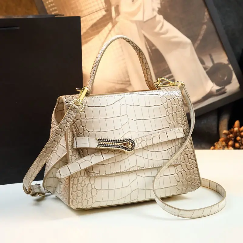 

Designer Brand Women's Handbag Crossbody Alligator Leather Shoulder Bags for Women Bolsos Mujer