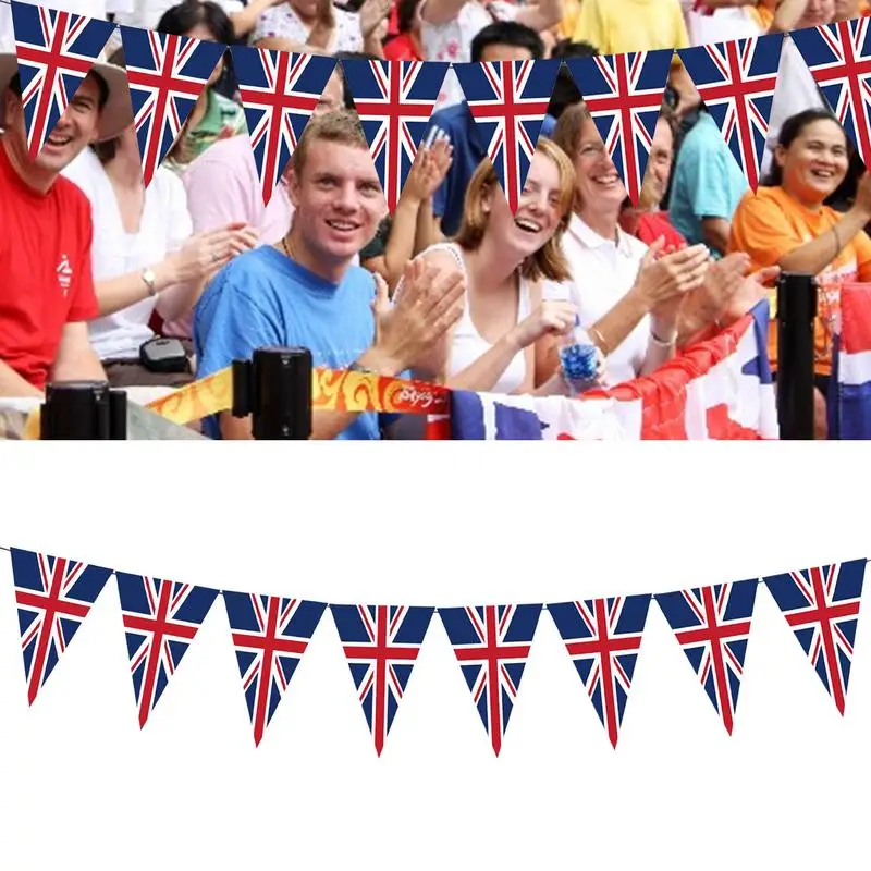 Union Jack Bunting UK British Flag Bunting Fabric Small String Decorations For Home Office Bar Garden Wedding Baby Shower