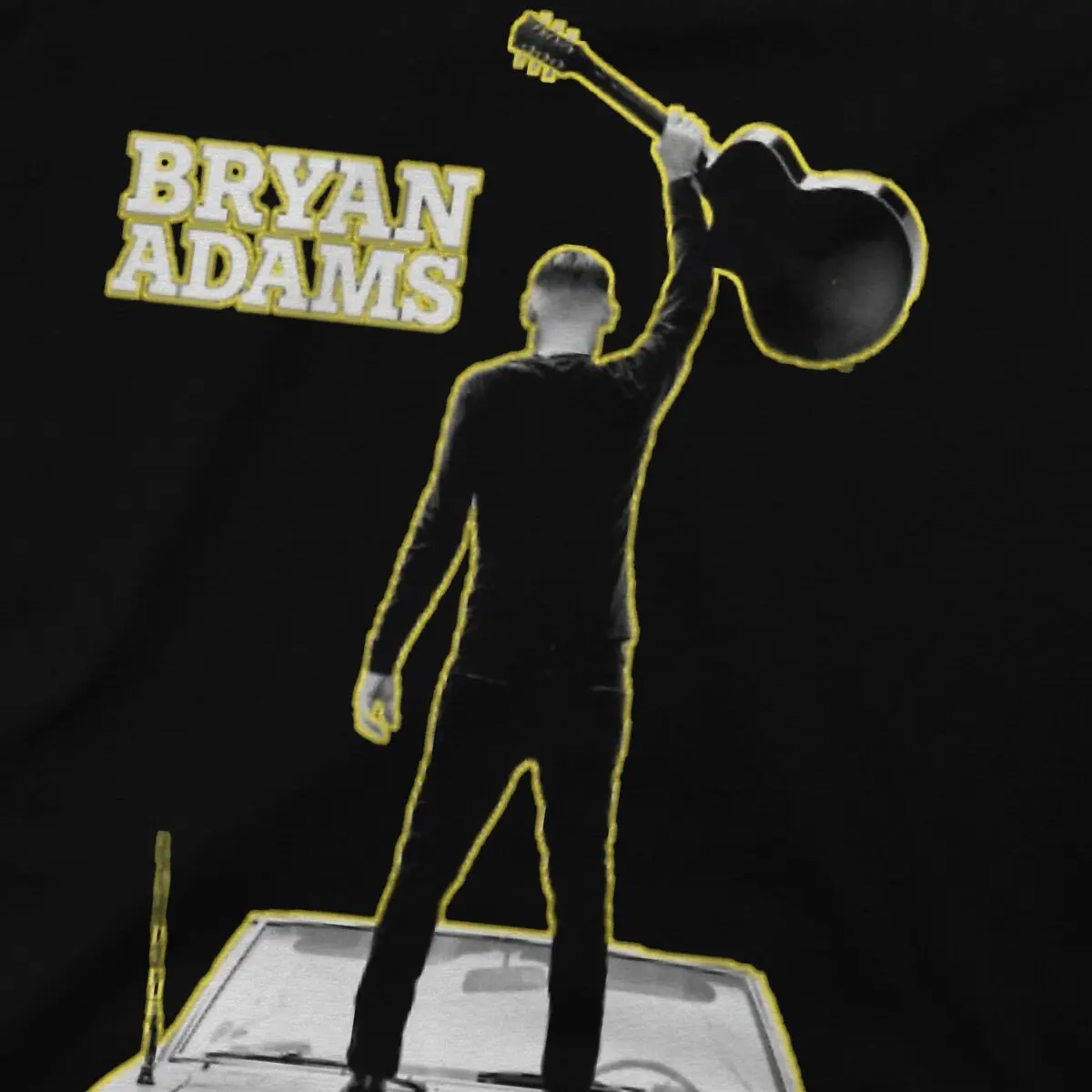 Mężczyźni stojący na samochodzie T Shirt Bryan Adams 100% bawełniana odzież zabawna koszulka z krótkim rękawem z okrągłym kołnierzem 4XL 5XL T-Shirt