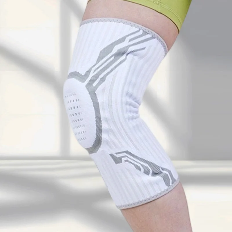 Dial Adjustable Compression Knee Sleeve Silicone Padded Knee Guard For Men Women Basketball Football Badminton Sports Protection