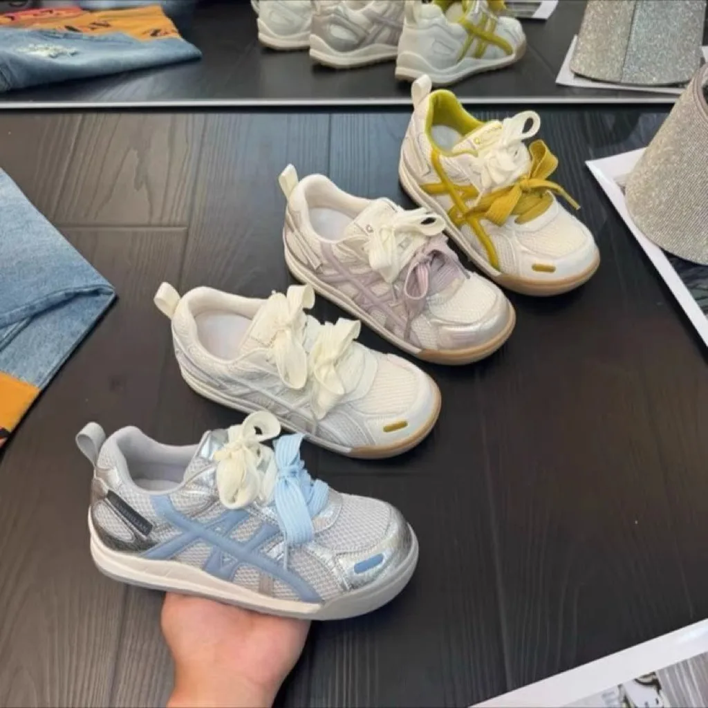 

Women Vulcanized Shoe Mesh New Thick Sole German Training Shoe Upper Breathable Forrest Casual Sports Shoes Dad Shoes