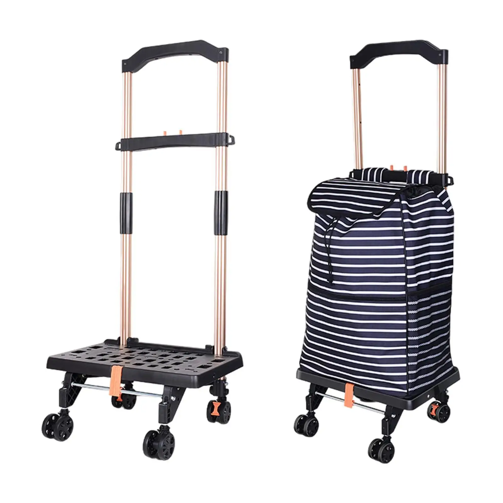 Folding Hand Truck Heavy Duty Luggage Cart with Wheels with Telescoping Handle Utility Dolly for Moving Home Office Travel