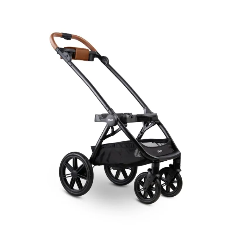 Roscoe Trek Lightweight Pet Stroller, Black Frame, Cognac Handlebar, Customized