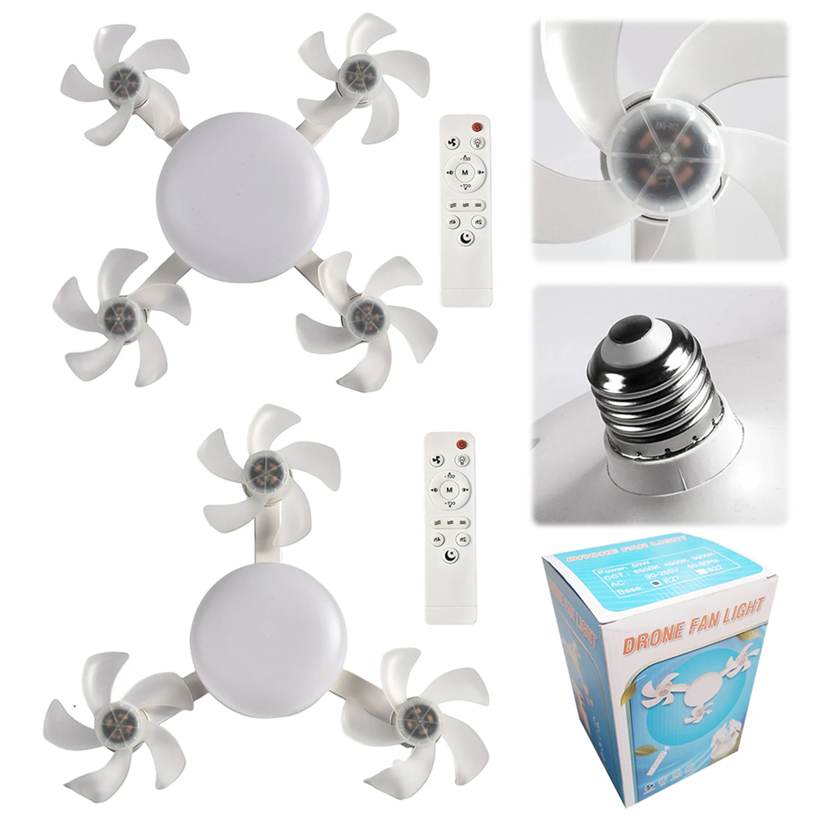 2in1 E26/E27 나사식 천장 선풍기 조명 디밍  - Drone Led Light 리뷰 및 가격