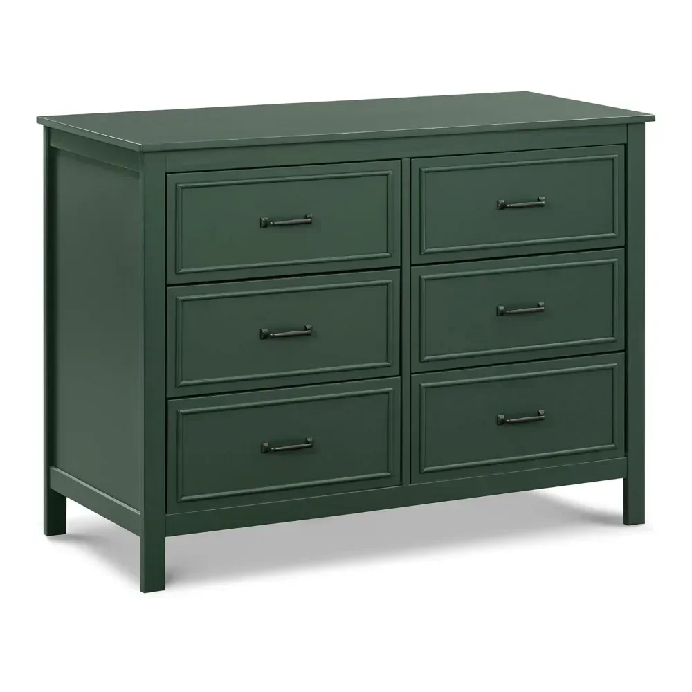 6-Drawer Double Dresser in Forest Green, GREENGUARD Gold Certified  Dressers for Bedroom