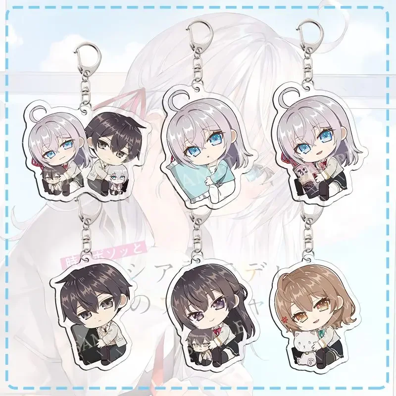 Alya Sometimes Hides Her Feelings in Russian Keychain Man Acrylic Keyring Women Chain Pants KidsToys Pendant Key Holder Cos Gift