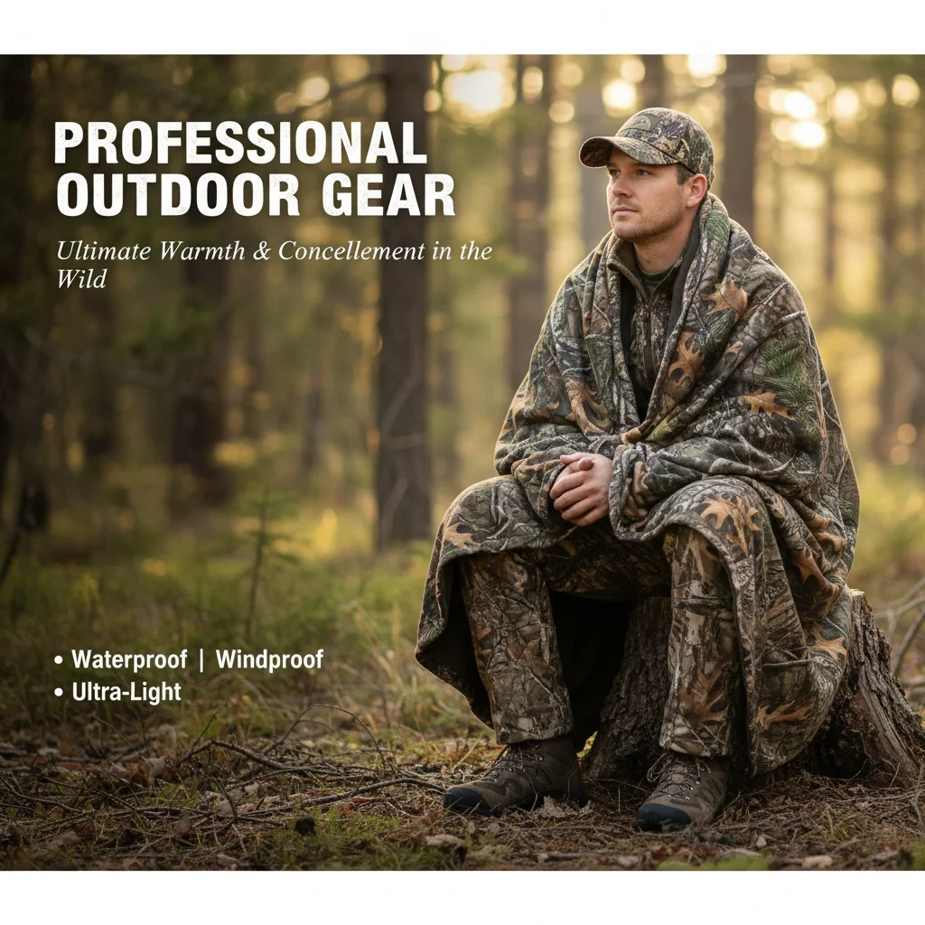 Outdoor Hunting Blanket - Cobertor Camuflado WELEAD para Caça, Impermeável,