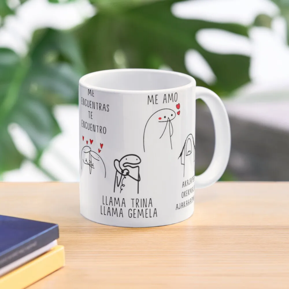 

Flork meme ovni te amo me amas llama trina llama gemela Coffee Mug Thermo Cup For Coffee Coffee Cup Sets