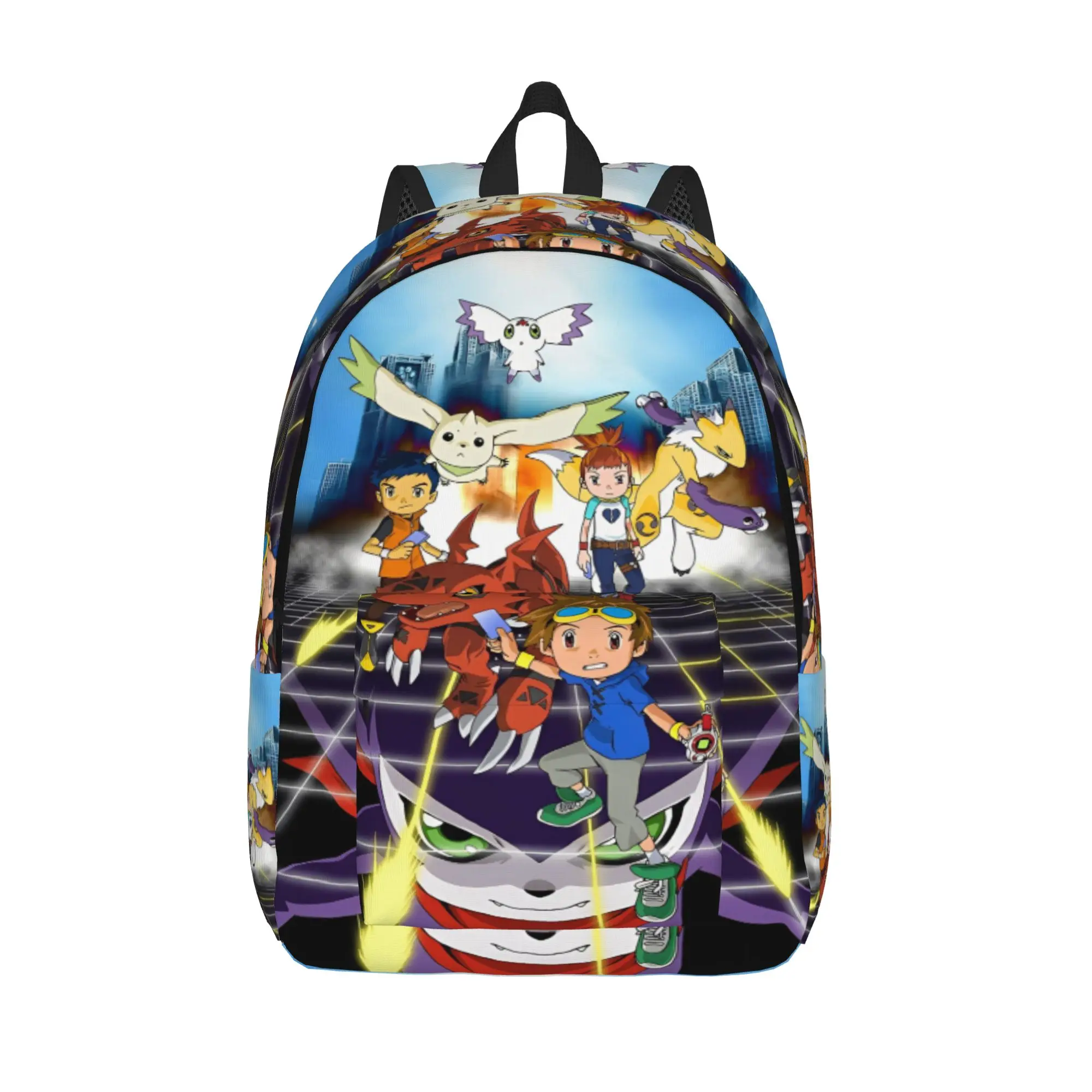 

Digital Monster Digimon Backpack for Men Women Casual High School Hiking Travel Daypack Laptop Computer Canvas Bags Outdoor
