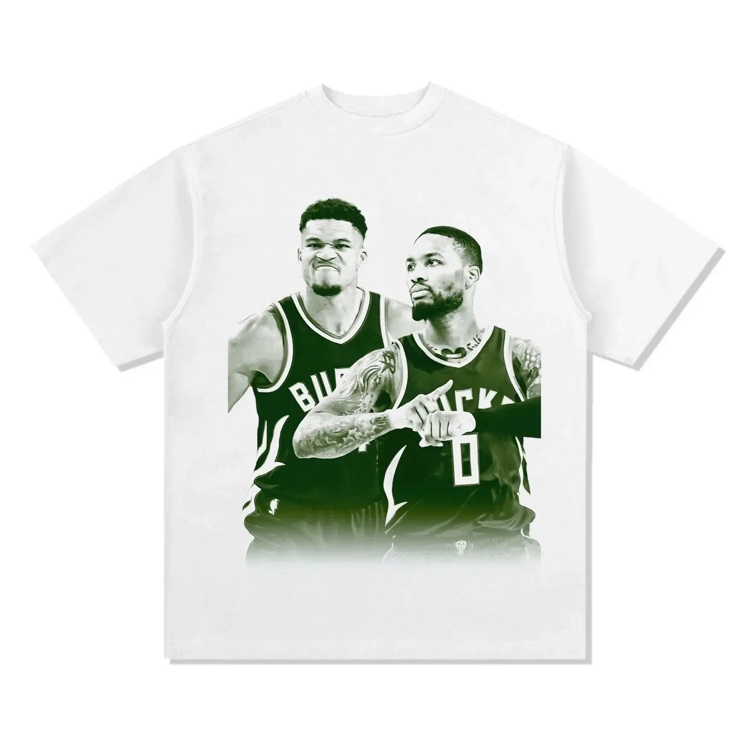 American basketball star Milwaukee Lillard printing cotton T-shirt sports loose Short-sleeved top Summer Men and Woman Tees