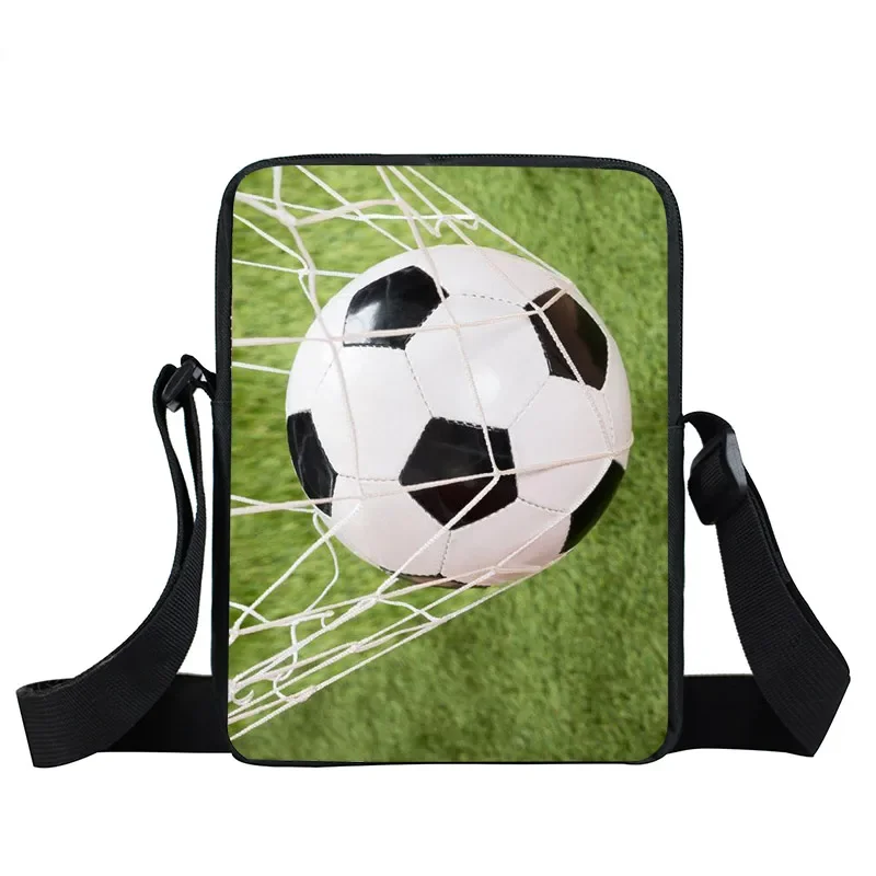 Bolso de mensajero con estampado de Soccerly para niños y niñas, bolsa de hombro para niños, bolsos de viaje para niños, bolsas de libros Satchel