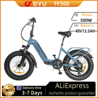 2024 DYU FF500 stock 20 Inch 48v 500w 15ah Fat Tire E-Bike Adult Electric bicycle Electric City Bike