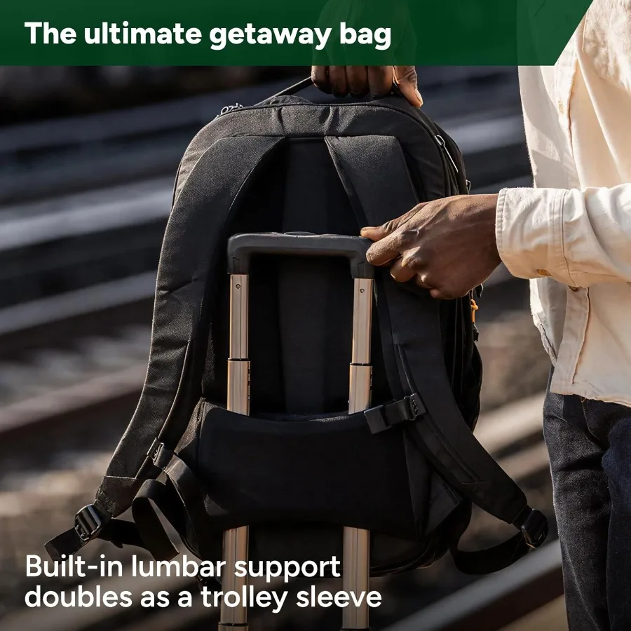 حقيبة ظهر للسفر الكل في واحد من Halfday Roamer مكونة من 15 حجرة كمبيوتر محمول مدمجة في الأحذية/حقيبة الغسيل وحزام مغناطيسي مبطن Shoul