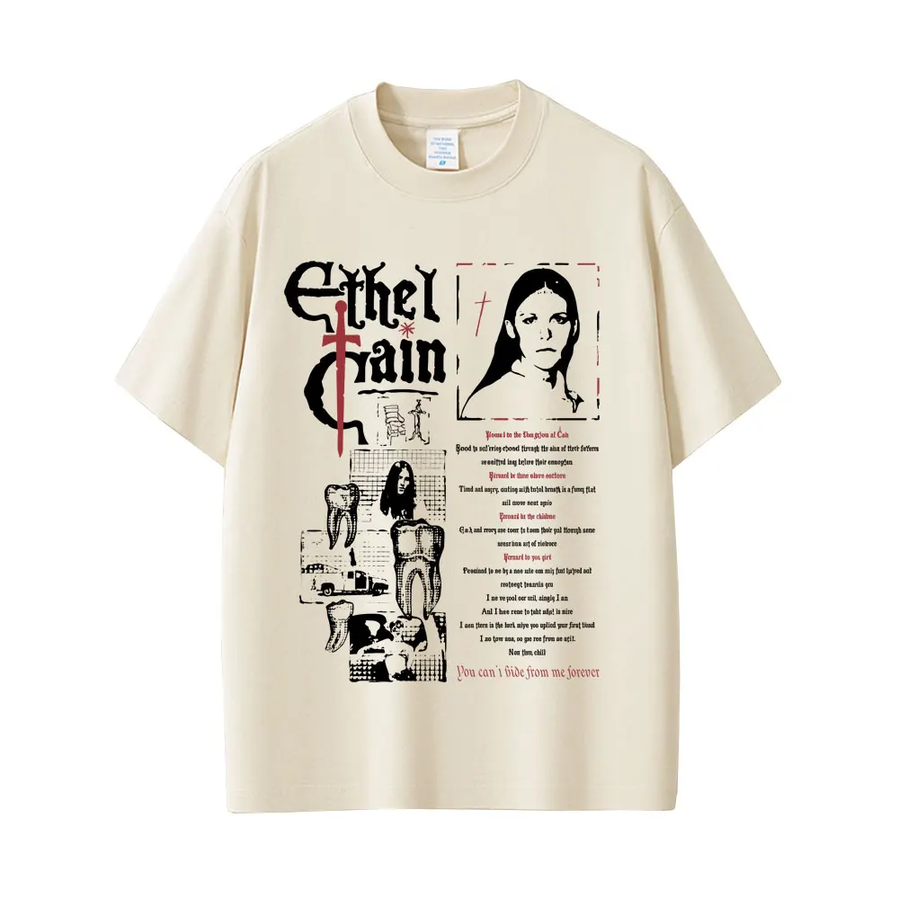

Hot Sale Ethel Cain Preacher's Daughter Am I Making You Feel Sick T Shirt Men's Women Hip Hop Vintage Gothic T-shirts Streetwear