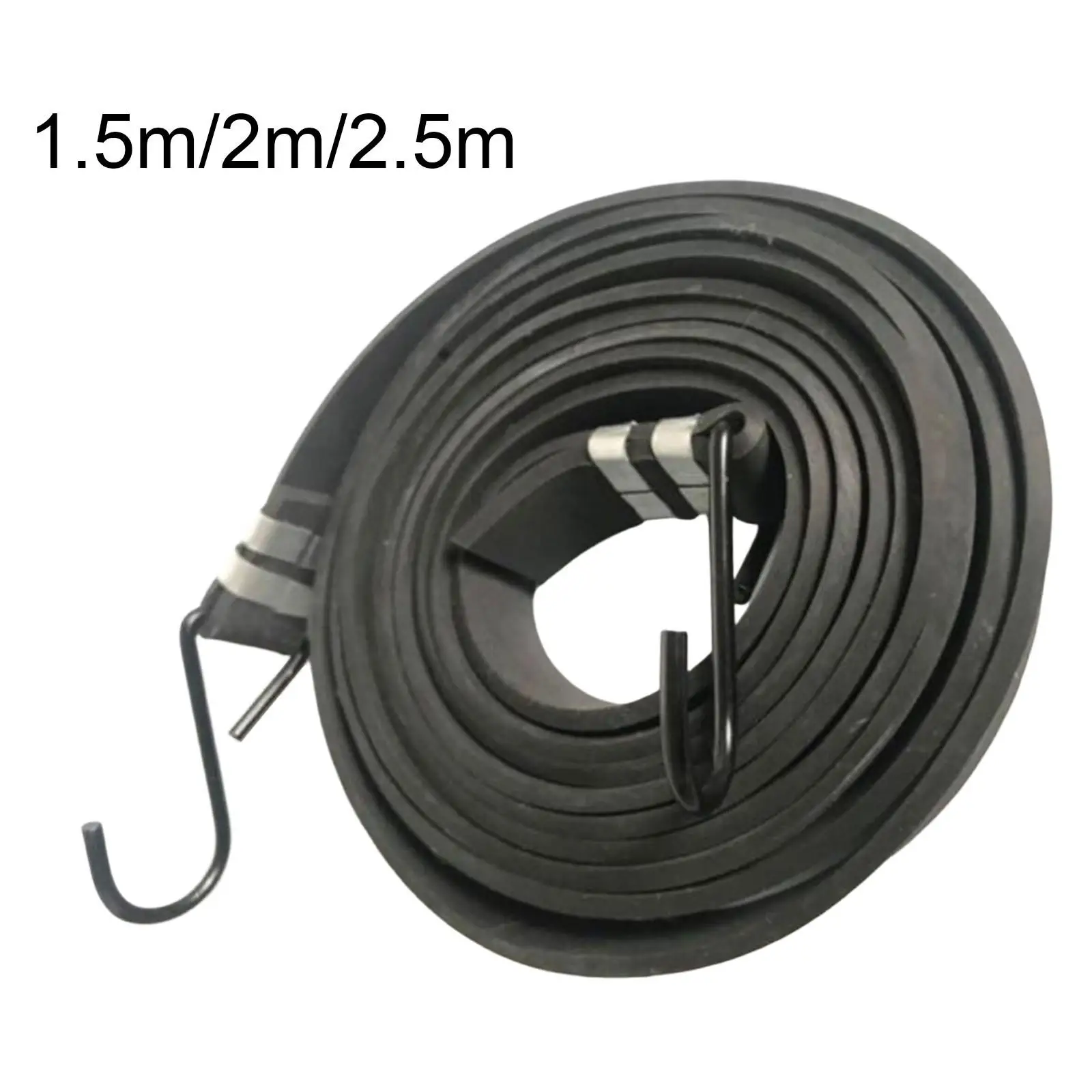 Thick Widened Flat Rubber Strap Elastic Rope with Hooks to Fix Boats cars and