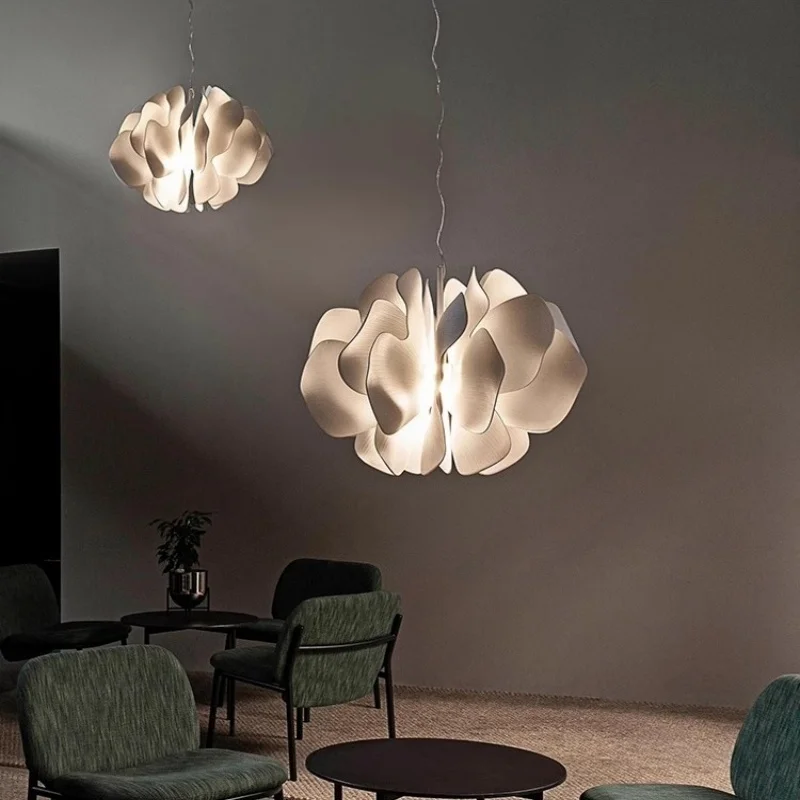 Italian PVC frosted three-dimensional petal creative floor lamp bedroom desk lamp study room living room dining room pendant lam