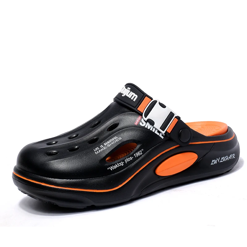 

Мужские шлепанцы Eva, летние уличные нескользящие сандалии, модные повседневные износостойкие тапочки на мягкой подошве, пляжные, для ежедневного использования