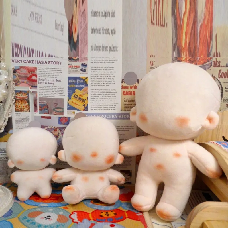 DIY Toy Embroidery Blank Unembroidery Cotton Doll Plush Dress Up Blank Cotton Stuffed Toy Cute Fat DIY Idoll Doll Girl Gift