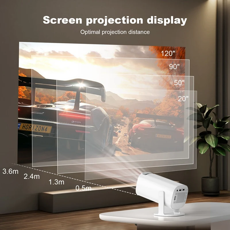 Smart Mini Projector Android 11 Wifi6 Support 4K 1080P BT5.0 Projector 1208X720p Home Cinema Portable Projector