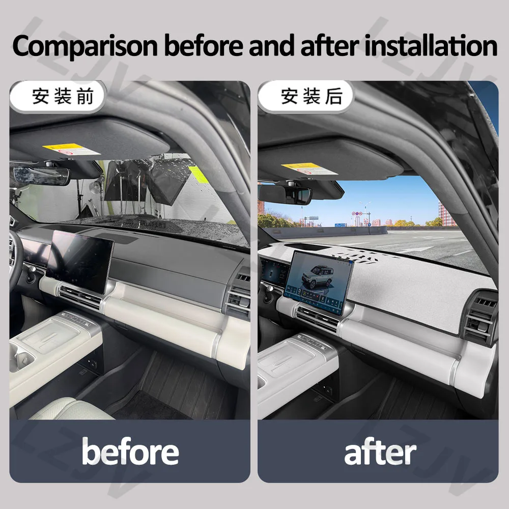 New Instrument Panel Light Shielding Pad For BYD Leopard 7/Titanium 7/Super 7 Interior Modification Accessories Suede Sunshade P