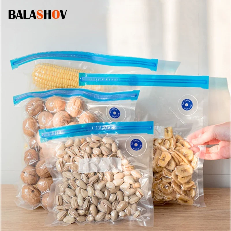 Vacuum Zipper Bags for Food Storage - Reusable, 5pcs or 10pcs/lot - Keep Food Fresh