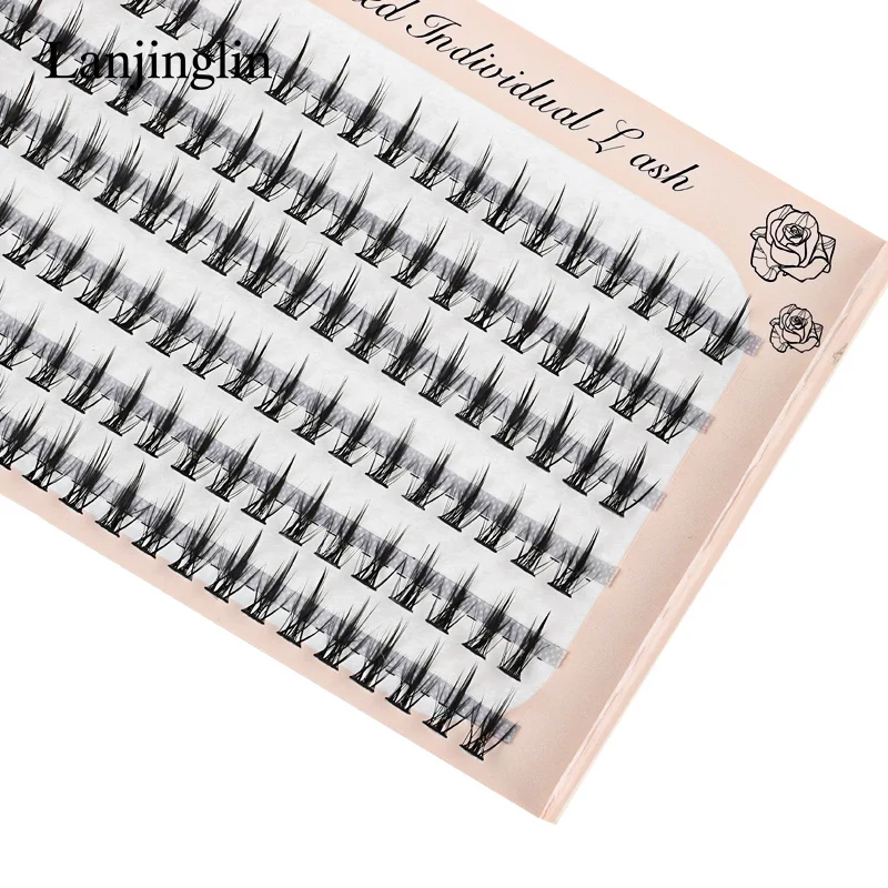6 Filas 120 Paquetes de Extensión de Pestañas Naturales Falso Visón Individuales 9/10/11/12MM Maquillaje Cilios Pestañas Postizas 2
