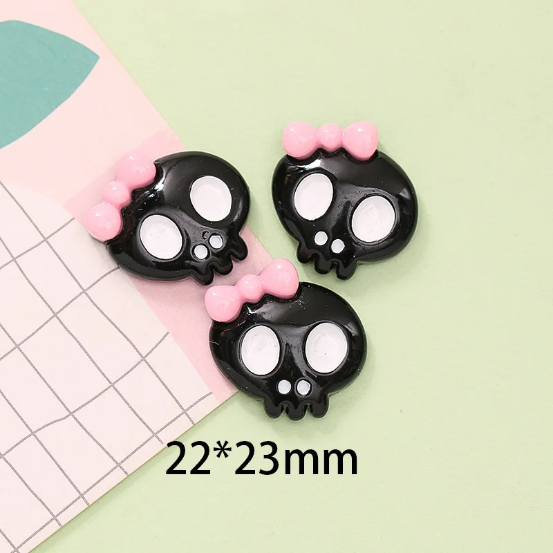 10 ชิ้นฮาโลวีนโครงกระดูก Ghost Candy Cross Skull Bow หัวใจเรซิ่นอุปกรณ์เสริม Diy Craft ขยะเคสโทรศัพท์ Ipadcase ตกแต่ง Charm