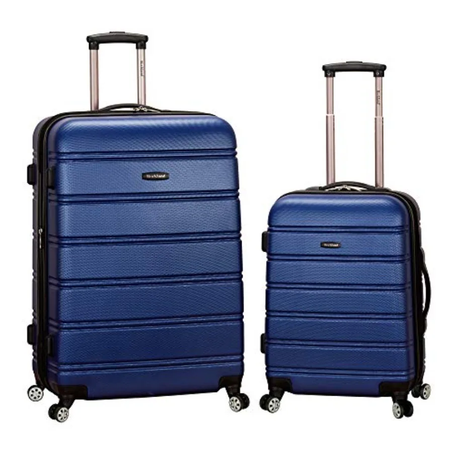 

Rockland Melbourne Hardside Expandable Spinner Wheel Luggage Blue 2 Piece 20in 28in for Travel Durable Lightweight with Smooth