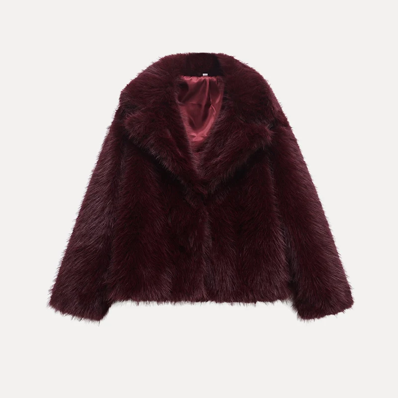 Wiosna 2025 Damska kurtka z efektem sztucznego futra Plu Jaet Street Sle Quali Texture Artificial Mink Coat Z Brand 43602