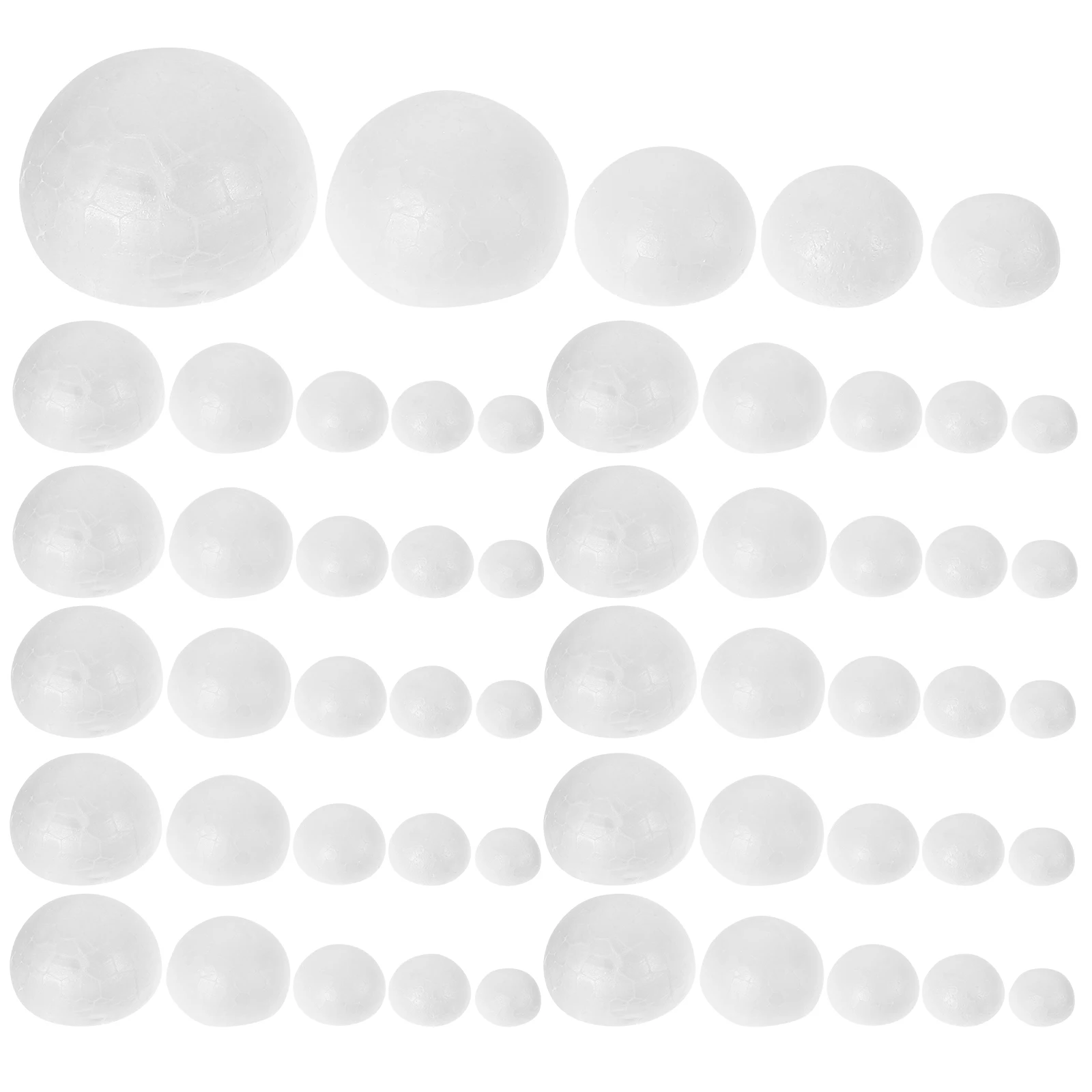 

150pcs Foam Balls Polystyrene Half Circle Unfinished Craft Semi Circles Shaped DIY Supplies Lightweight Practical Multi