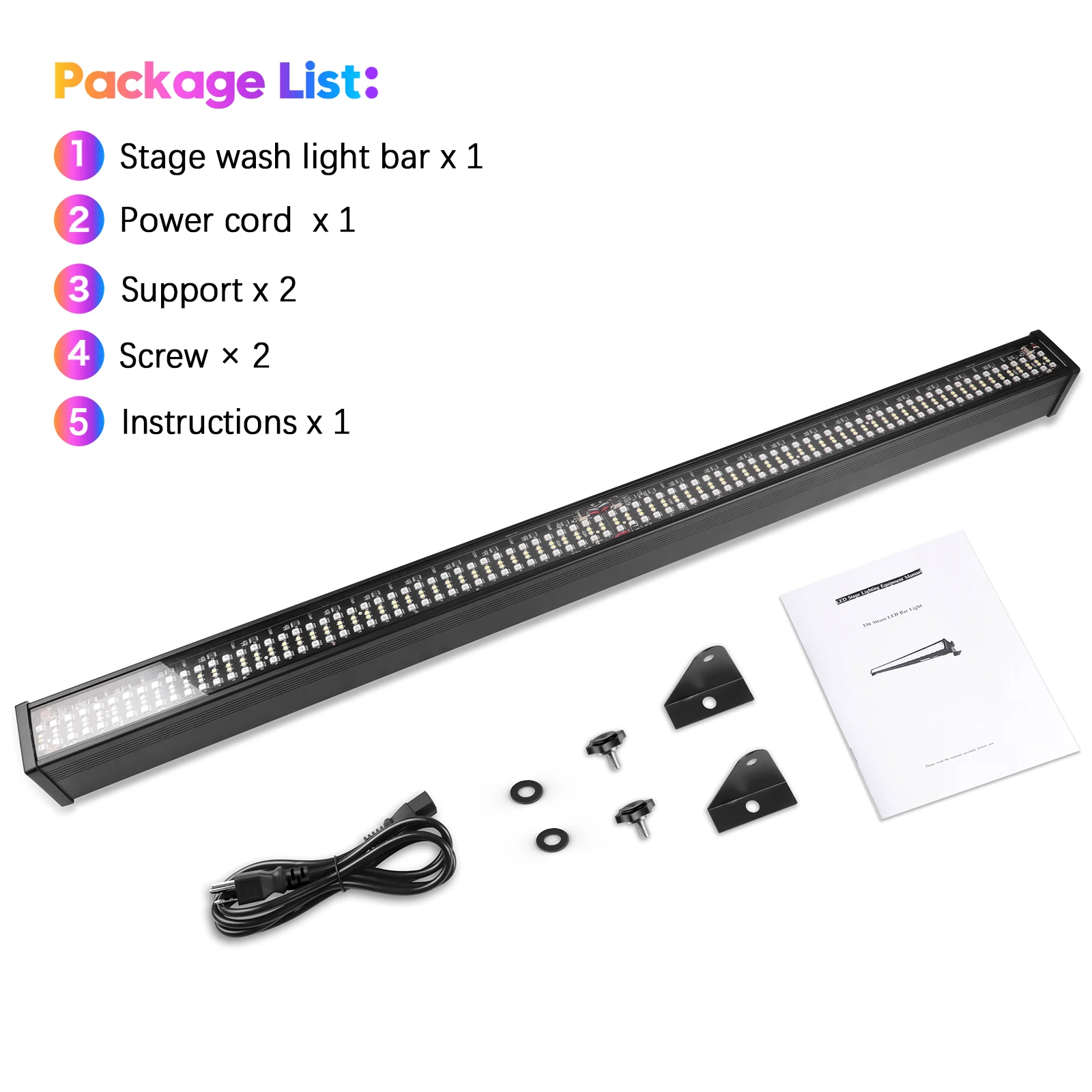 U'King 4 قطعة 120 واط جدار غسل ضوء بار 336 RGB المصابيح أضواء للمسرح 7000lm أضواء غسالة الجدار للمنزل ملهى ليلي حفل زفاف العرض
